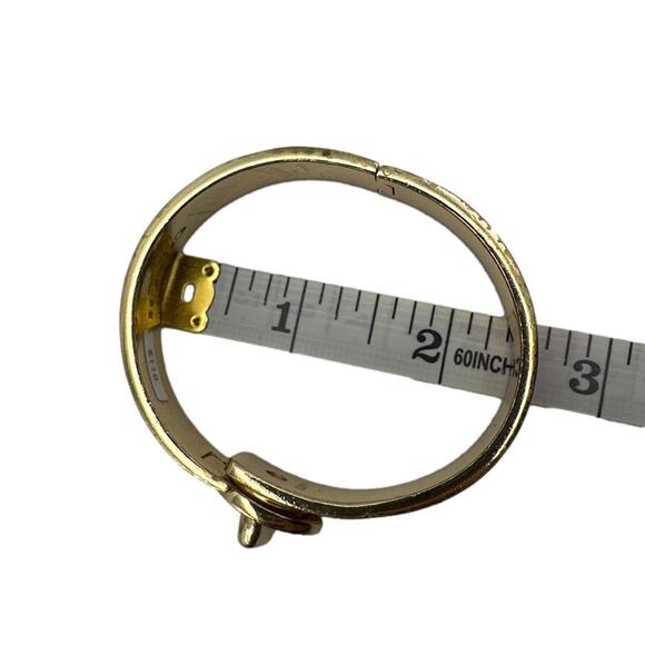 COACH Leather Turn Lock Hinges Bangle Bracelet - Picture 5 of 8